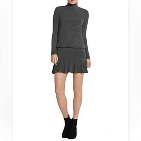 Bailey 44 Anastasia Gray Wool Blend Turtleneck Long Sleeve Sweater Dress Small - Picture 4 of 14